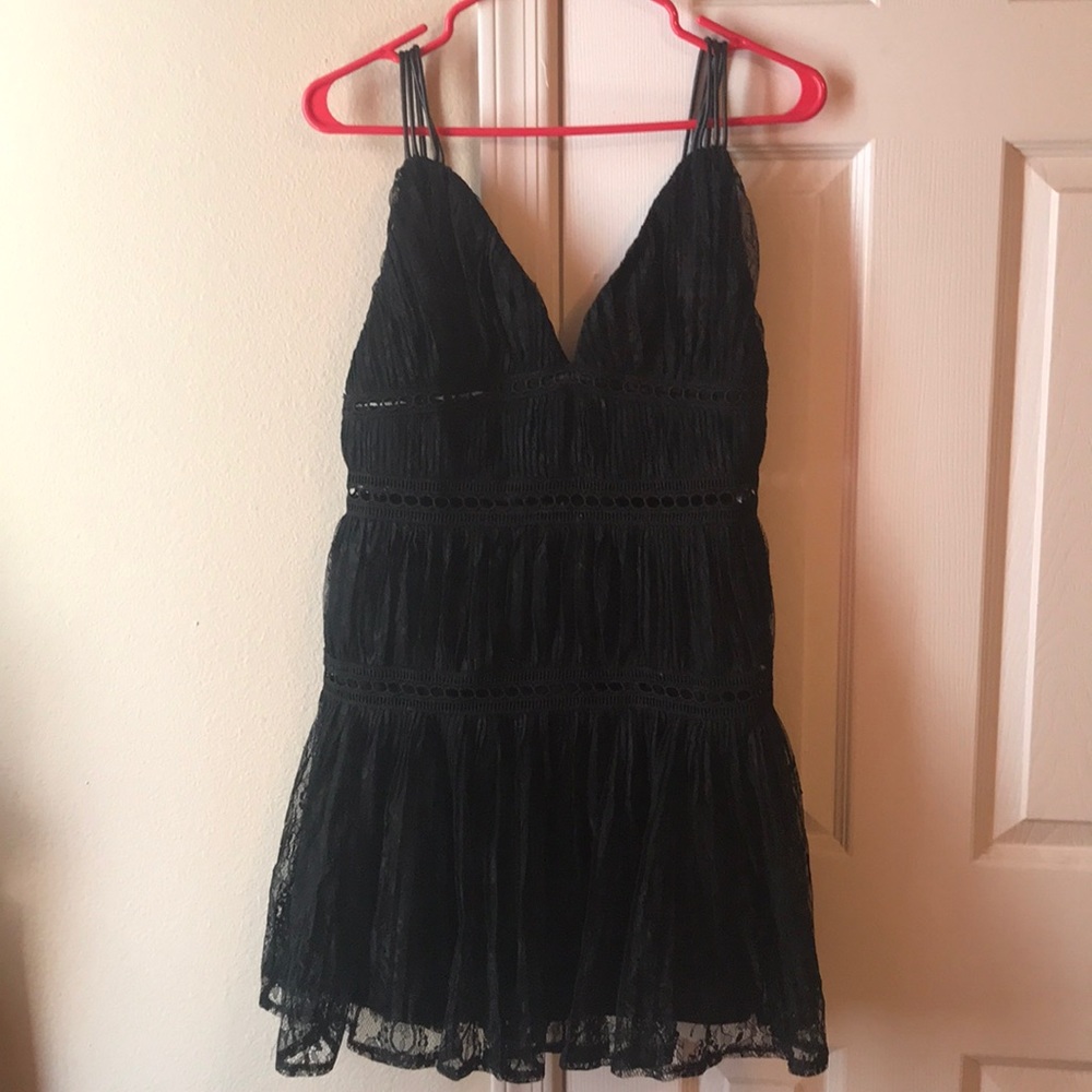 Black lace dress